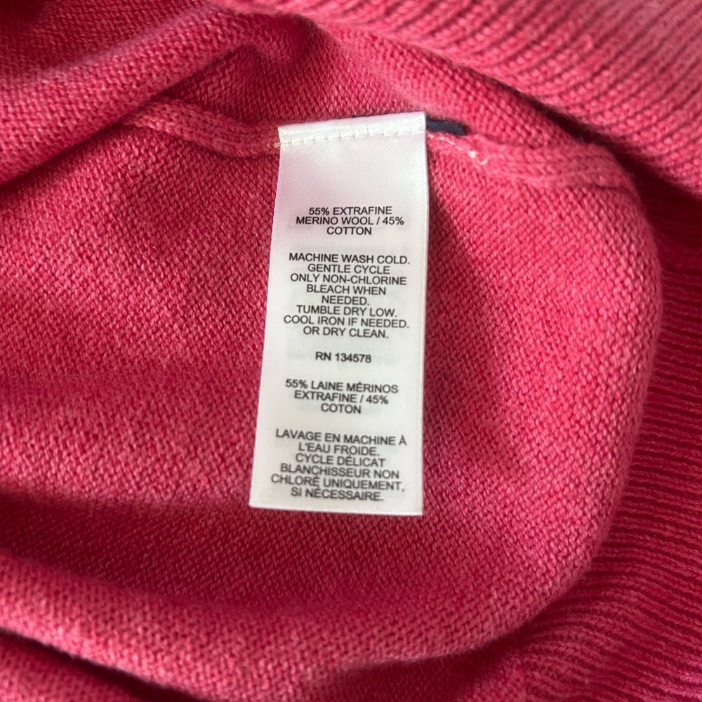 NWOT Vineyard Vines Men's Size M Quarter Zip-Up Sweater in Deep Pink - Picture 12 of 13